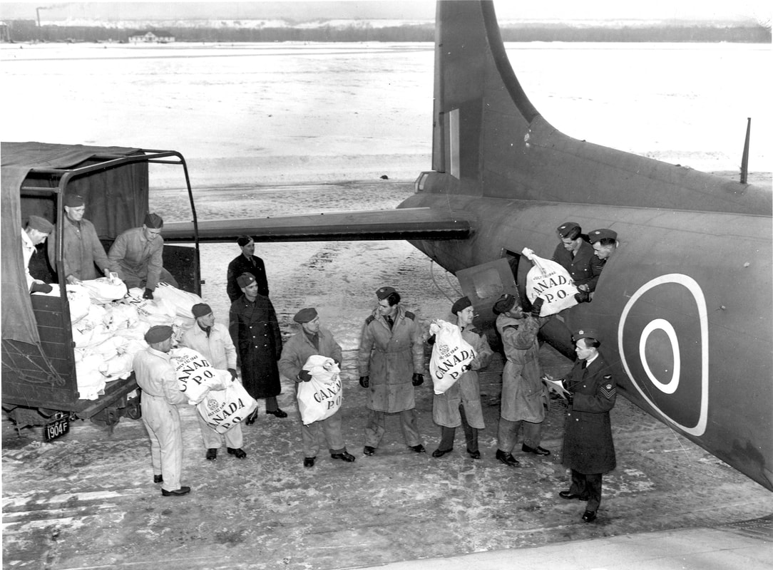 RCAF Fortress mailplane  being loaded