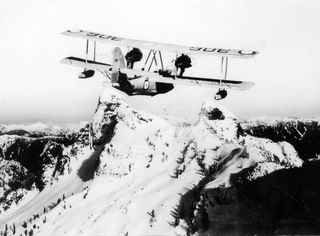 RCAF Vickers Vancouver serial 306 over the Canadian Rockies